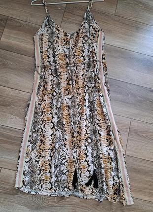 Сарафан принт питон, с лампасами