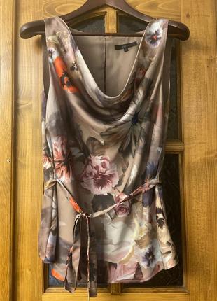 Блуза цветочный принт р.48-508 фото