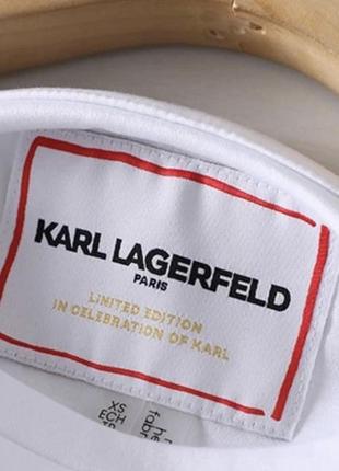 Женская футболка karl lagerfeld белая4 фото