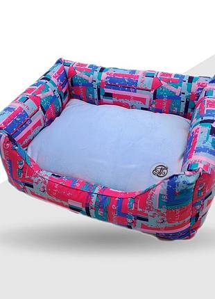 Лежак для собак та котів джин голубий 34х35х17 №1