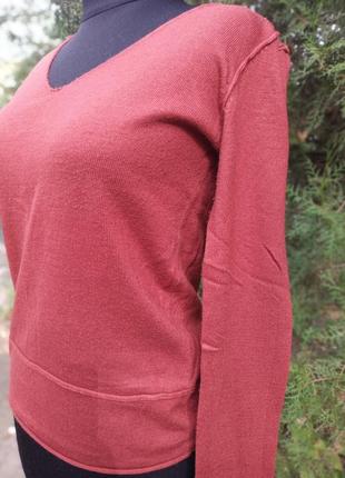 Why not брендовый свитер тёплый красного цвета шерсть коттон хлопок с флагом британии5 фото