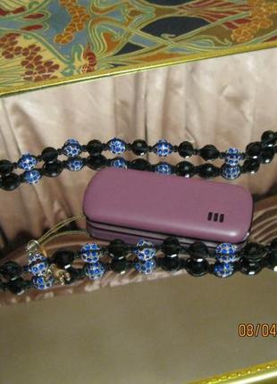 Бусы ожерелье новые синие шамбала длинные шикарные длинные