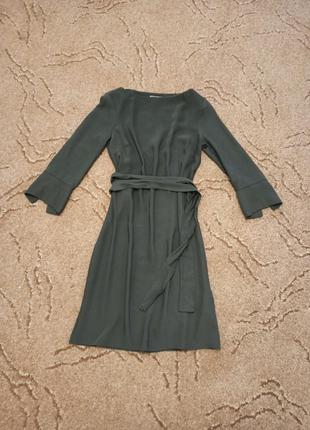 Платье хаки миди