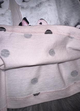 Прикольный нежный хлопковый сарафан с милыми шайками для девочки 4/6р h&amp;m5 фото