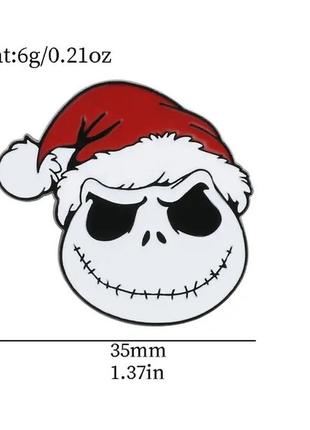 Брошь брошка пин значок скелет монстр санта клаус
