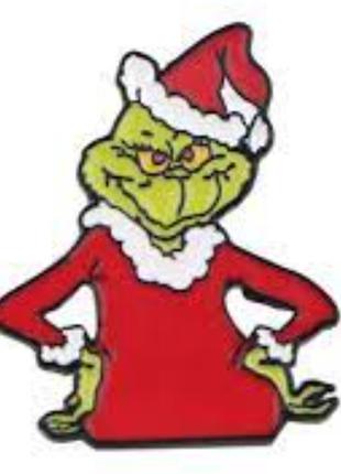 Брошь брошка пин значок гринч похититель рождества злой санта 3см на 2.1см