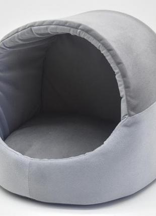 Будка для котів і собак елегант сірий №1 360х320х320