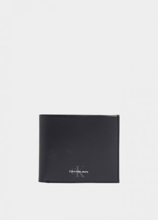 Кошелек calvin klein monogram soft bifold черный мужской