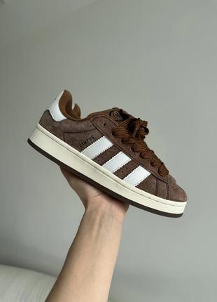 Adidas campus 00s brown/white2 фото