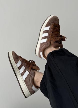 Adidas campus 00s brown/white5 фото