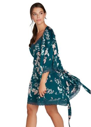 Женский домашний зеленый халат из полиэстера esotiq 38177 dearly