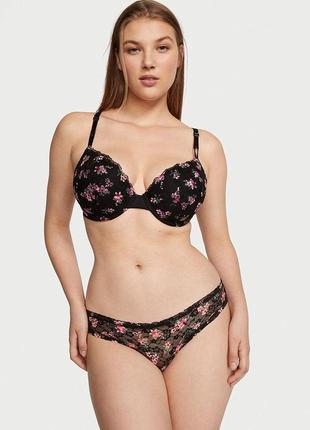 Бюстгальтер victoria's secret sexy tee posey lace lightly lined demi bra 36с чорний3 фото