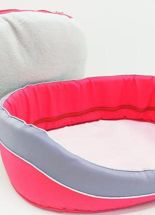 Лежак для собак і котів діалог червоний