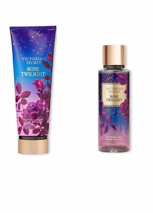 Подарочный набор victoria's secret rose twilight спрей 250 мл + лосьон 236 мл