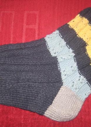 Носки шерстяные вязаные ручной работы, р. 38-39