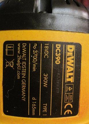 Дискова пила dewalt dc390 2