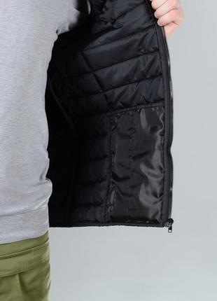 Чоловічий зимовий жилет "ефес", утеплювач - холофайбер, тканина - балонь, колір - чорний5 фото