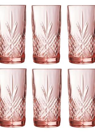Набір склянок luminarc зальбург розовий 9166p (380 мл, 6 шт.)
