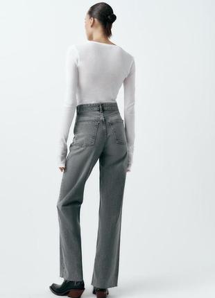 Джинси zara/trf high-rise wide-leg jeans/6045/0226 фото