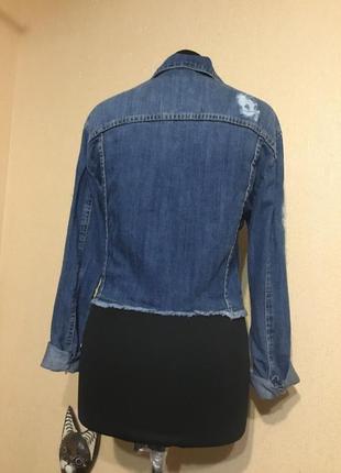 🔥 шикарная 🔥 фирменная джинсовая куртка курточка пиджак жакет джинс4 фото
