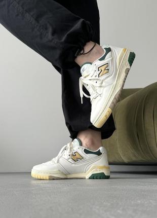 New balance 550 aime leon dore natural green2 фото