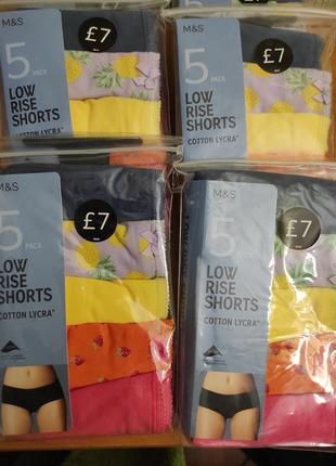 Набор трусики шортики marks&spencer модель low rise shorts8 фото