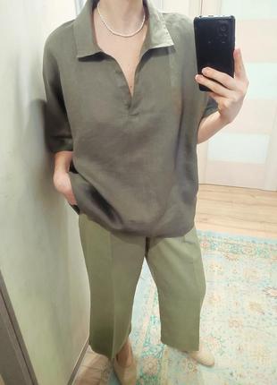 Лляна сорочка ,,блуза в стилі massimo dutti2 фото