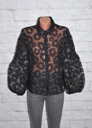 Блуза свободного кроя с объемными рукавами "new look"