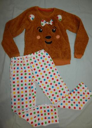Пижама теплая на девочку 11-12 лет 146-152 см