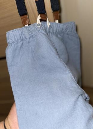 Шикарные, качественные брюки на мальчика kiabi 12 мес с затяжками5 фото