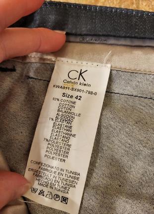 Джинсы штаны брюки ck calvin klein синие блеск лоск темные коттон 42 38 10 369 фото