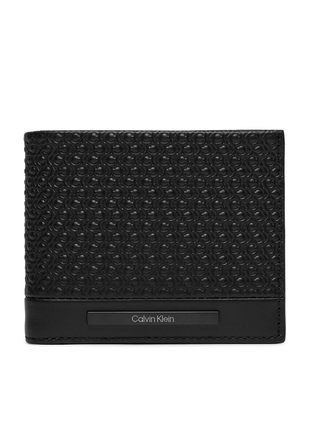 Кошелек calvin klein modern bar bifold black nano mono