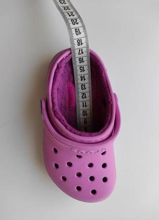 Crocs lined clog сабо на девочку р. с8 утепленные на флисе подкладка3 фото