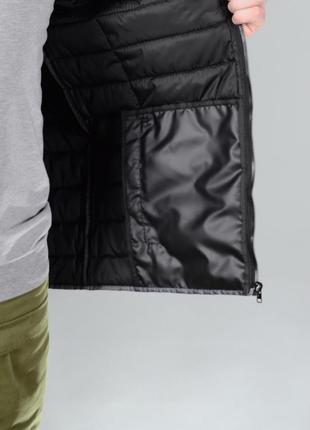 Чоловічий зимовий жилет "ефес", утеплювач - холофайбер, тканина - балонь, колір - сірий4 фото