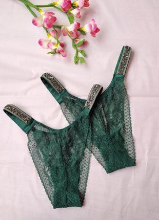 Трусики бразильяна з каменями swarovski вікторія сікрет victorias secret