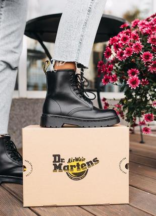 Ботинки мартинсы dr. martens classic black, наложеный платёж,купить сапоги кожаные