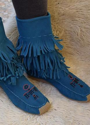 Замшевые демисезонные ботинки ботильоны полусапоги р.42 27,5 см