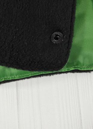 Муфта рукавички раздельные, на коляску / санки, облегающая, для рук, черный флис (цвет - зеленый)5 фото