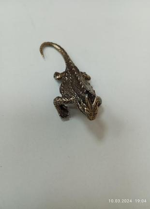 Фігурка статуетка сувенір латунна метал латунь дракон ящір ящірка ігуана варена