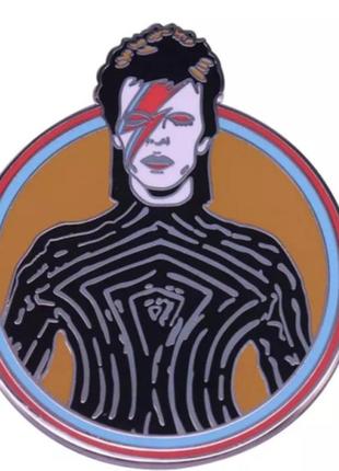 Піктограма бронеш брошка пін метал рок група девід боуі блискавка david bowie