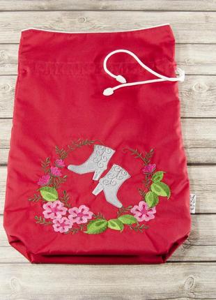 Мешочек для хранения и упаковки одежды, для путешествий и организации (сапоги, красный)