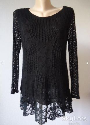 Кофточка ажурная туника италия