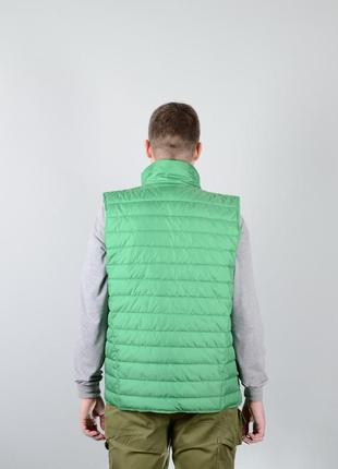 Чоловічий зимовий жилет "ефес", утеплювач - холофайбер, тканина - балонь, колір - зелений2 фото