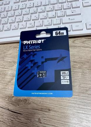 Карта пам'яті patriot 64 gb microsdxc клас 10 uhs-1 без адаптера