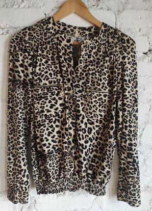 Блуза кофточка в леопардовый принт1 фото