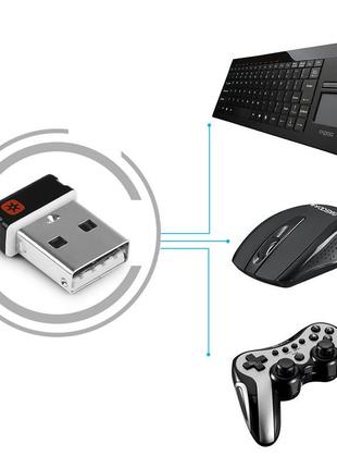 Приемник logitech unifying u0008 ресивер адаптер для мыши logitech с оранжевой звездочкой 4