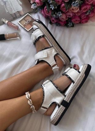 Женские босоножки / сандалии в стиле dior sandals white.