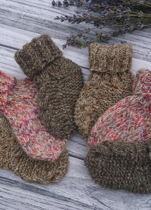 Набор шерстяных носочков - теплые носочки 3 пары - подарок малышам3 фото