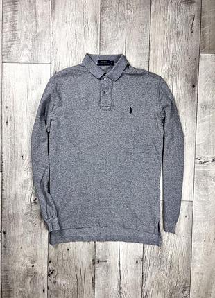 Polo ralph lauren кофта поло s размер серая оригинал
