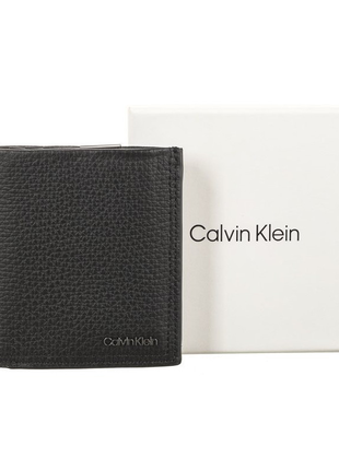 Гаманець calvin klein minimalism trifold black чорний чоловічий